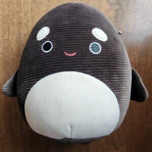 ADORABLE Squishmallow 8" Kai Killer Whale Corduroy Black White Orca Sea Plush